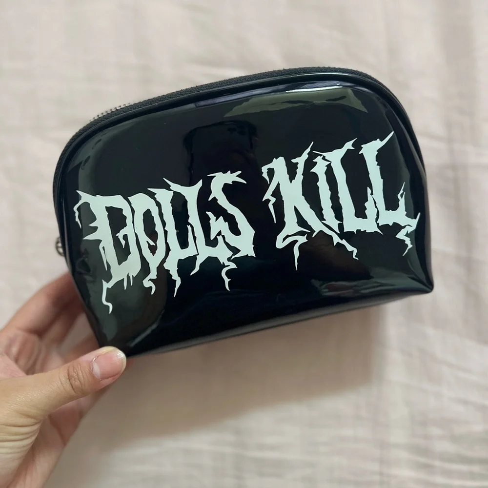 Dolls Kill Logo Black Cosmetic Case